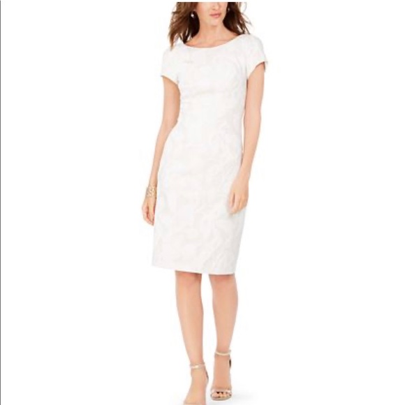 adrianna papell leafy embellished cocktail dress
